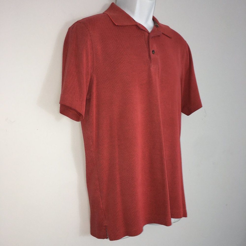 Eddie Bauer Mens S Travex Red Short Sleeve Cotton Blend Pullover Golf Polo Shirt - Picture 2 of 9